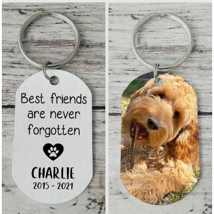 Custom Keychain With Picture Personalized Pet Memorial Keychain For Pet Lover Gifts