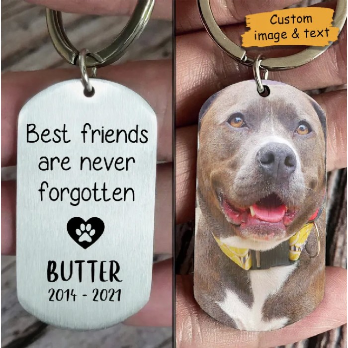 Custom Keychain With Picture Personalized Pet Memorial Keychain For Pet Lover Gifts