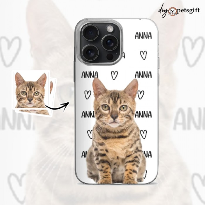 Personalized Pet Photo Phone Case Custome Name Gifts For Pet Lovers