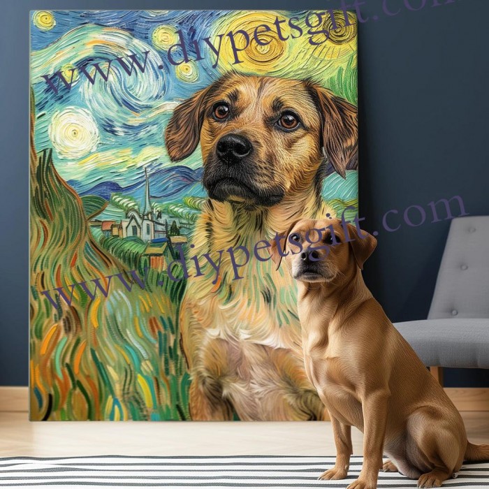 Night Under The Stars Pet Canvas