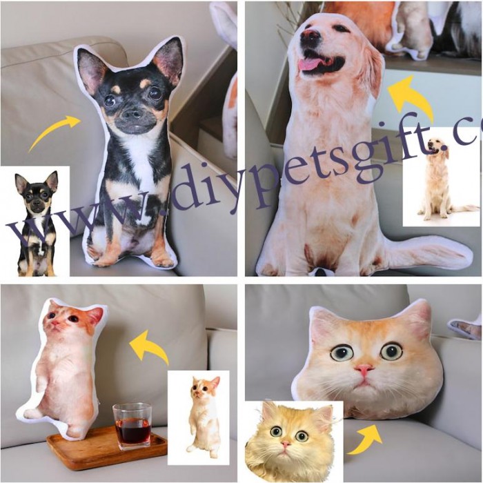 3D Custom Pet Shape Pillow Personalized Pet Pillow From Photo Customized Dog Pillow Gifts