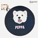 Custom Pet Portrait Rug Pet Portrait With Photo Name Hand Tufted Personalized Cat And Dog Portrait Rugs