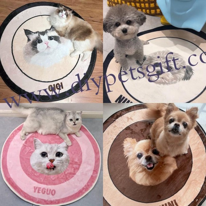 Personalized Funny Pet Photos Decorative Rugs Custom Pet Portrait Carpet Gifts For Pet Lovers